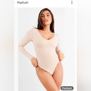 Popilush V neck sculpting bodysuit, XL